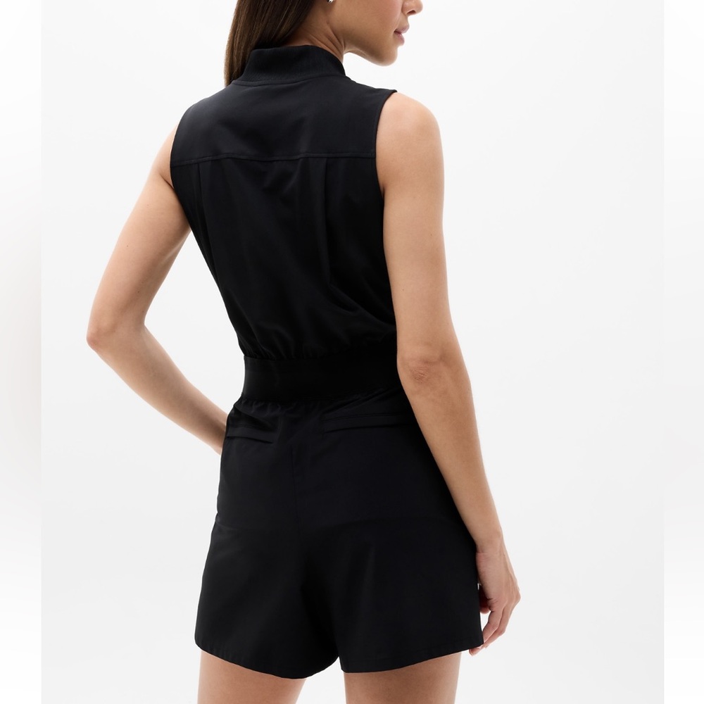 Athleta Brooklyn Utility Romper size 10 black - Picture 3 of 12